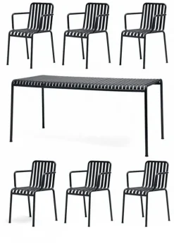 1 Palissade Bord og 6 Palissade Armchair