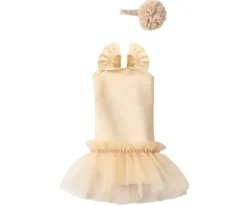 Ballet Suit And Tulle Skirt Cream