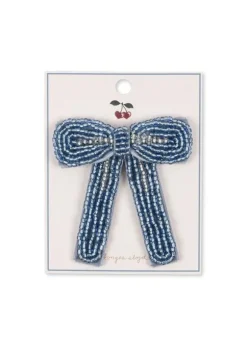 Celebration peal bow hair clip