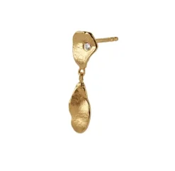 Clear Sea Earring With Stone Gold