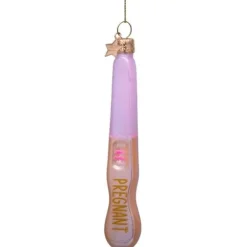 Ornament Glass Pink Pregnancy Test