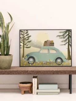 VW BEETLE GREEN - plakat